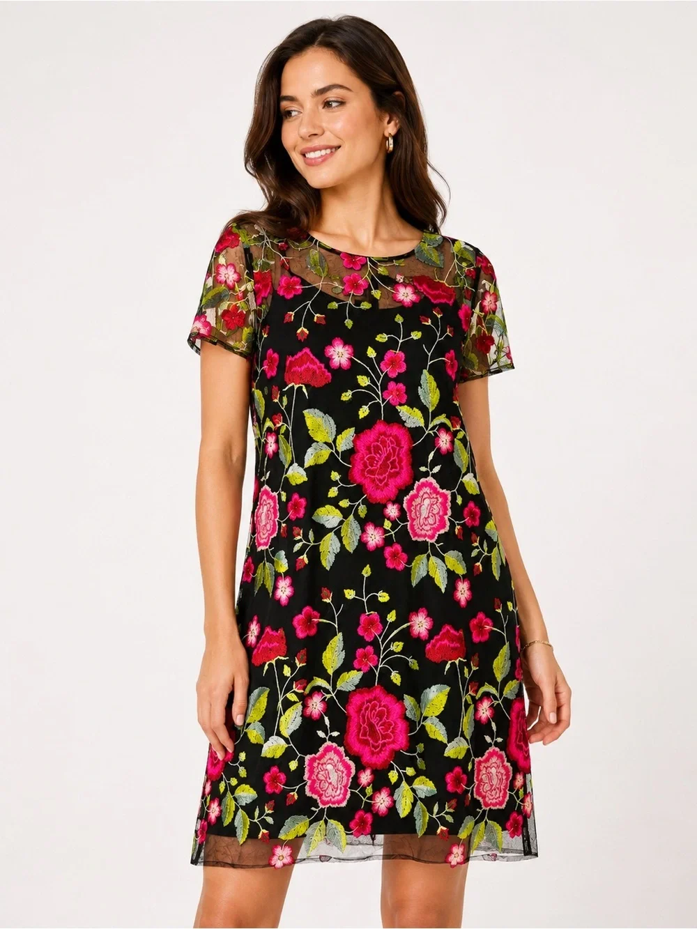 Embroidered Floral Dress Size 10 Romantic Cottagecore Wedding Guest Holiday